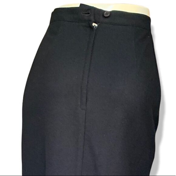 Vintage 80’s does 40’s black 100% wool midi skirt xs - Picture 5 of 6